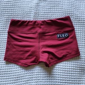Maroon Fleo Shorts Double Edge Fitness